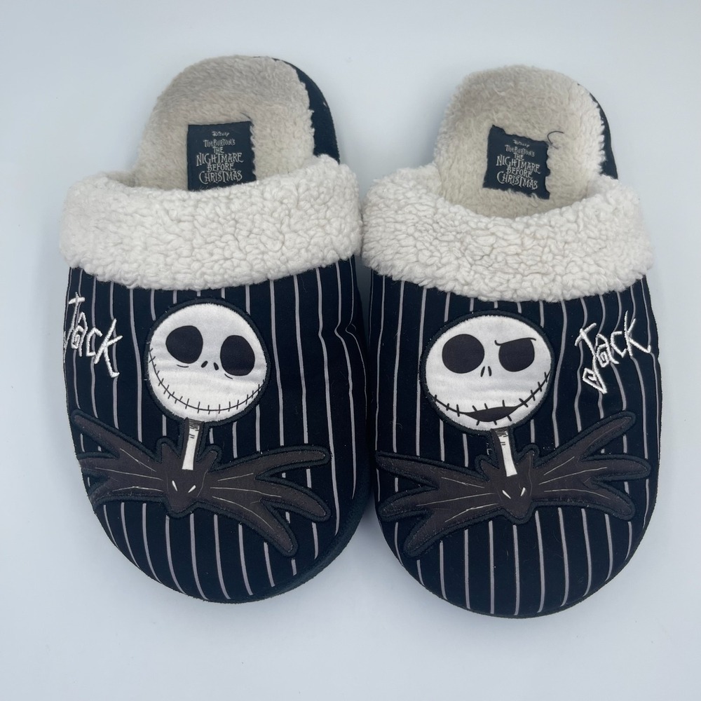 Disney The Nightmare Before Christmas Slippers Men's Size 7/8 Jack Skellington